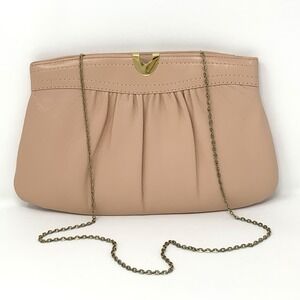 Vintage 1960's Ande' Pastel Clutch Evening Bag Gold Chain Mid-Century EXCELLENT!
